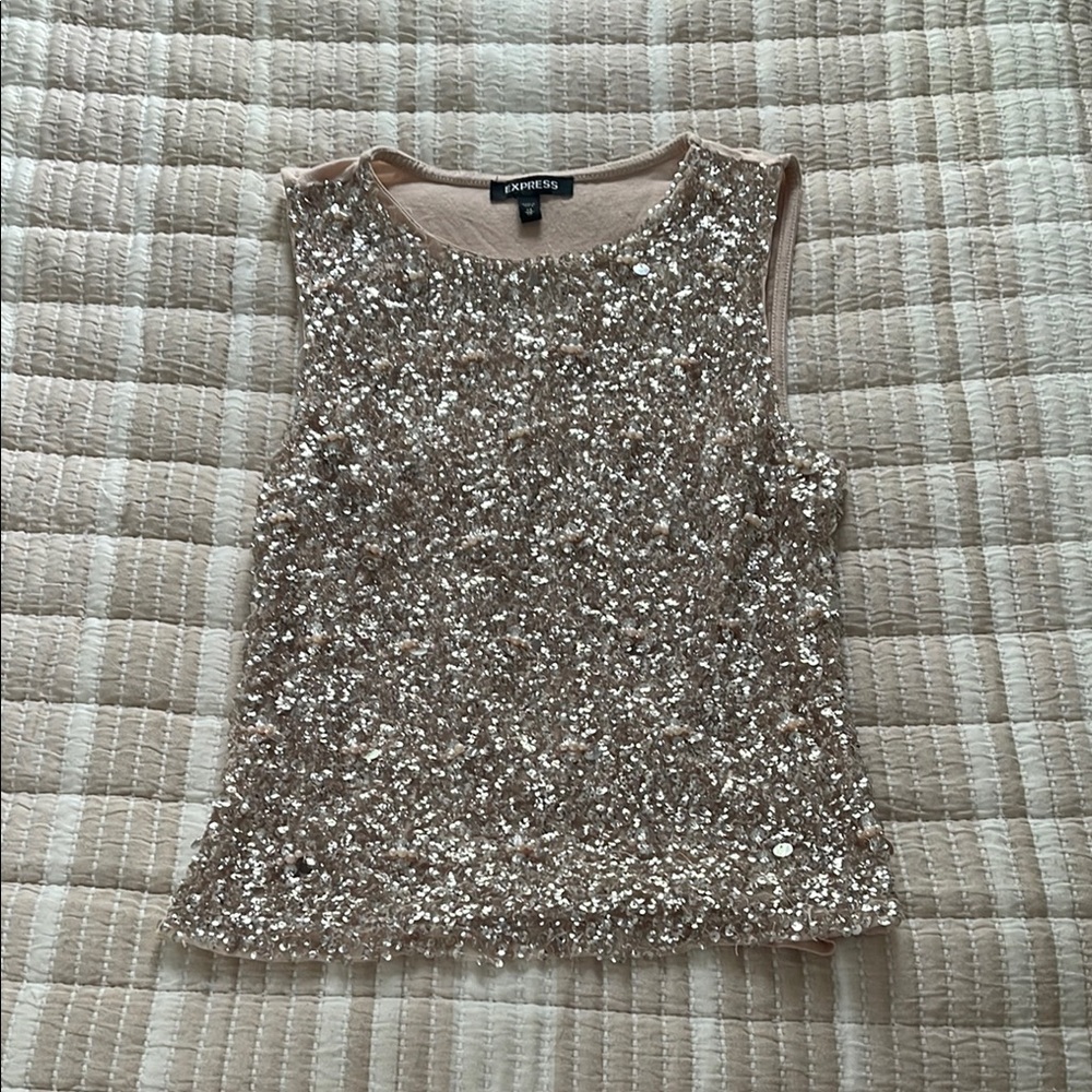Express Sequins Top XS